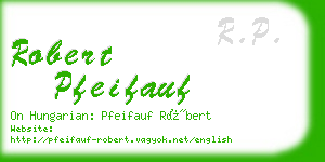 robert pfeifauf business card